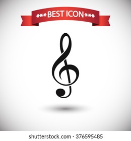 Treble Clef Icon Vector