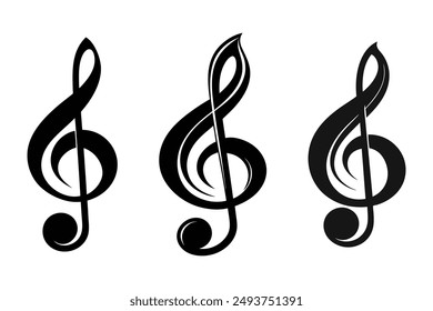  treble clef icon vector design