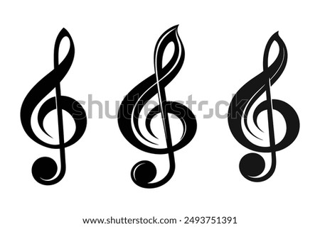  treble clef icon vector design