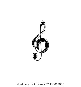 Treble Clef Icon Vector Illustration Stock Vector (Royalty Free ...