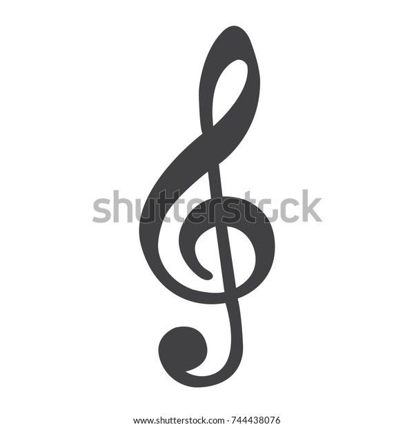 Treble Clef\
line icon, music and instrument, note sign vector graphics, a\
linear pattern on a white background, eps\
10.