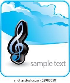 Klappmusik auf Cloud-Banner