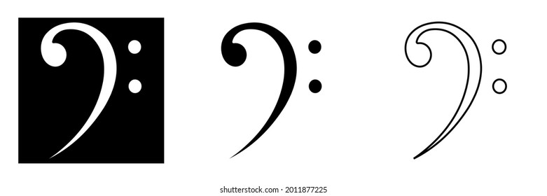 clef de trébol, icono de boceto de notas musicales, vector de icono de bajo aislado, símbolo de clave de trébol símbolo de silueta de sketch negro, marca de diseño de semicolon de plantilla, icono de signo plano de música, esbozo de brazo de tatuaje pequeño