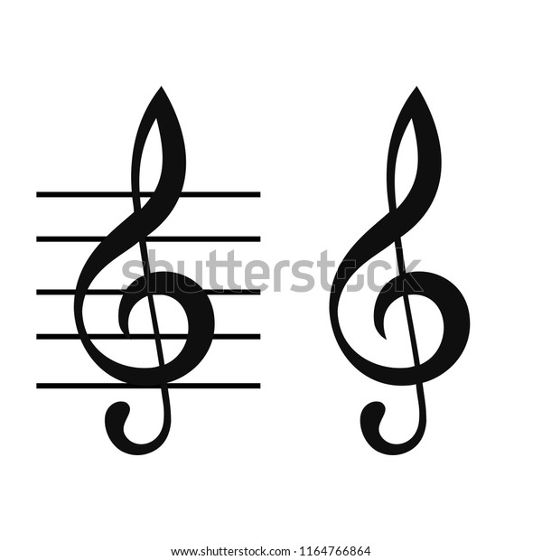Treble Clef Music Note Stock Vector Stock Vector (Royalty Free