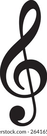 Treble Clef Music Note Symbol Vector Graphic