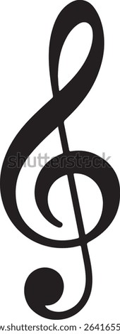 Treble Clef Music Note Symbol Vector Graphic