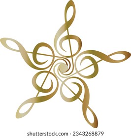 Treble clef o señal de música Imagen vectorial o imagen prediseñada