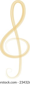 Treble Clebel oder Musikzeichen, Vektorbild oder Clipart