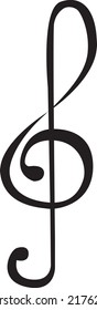 Treble arpa. Símbolo musical. Icono del vector.