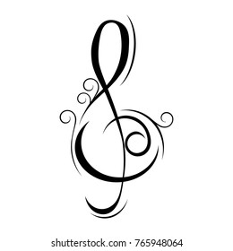 Treble cleane Musik, Vektorgrafik