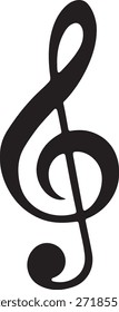 Símbolo de nota musical clave de agudos