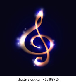 Treble Clef Vector Background Stock Vector (Royalty Free) 65389915 ...