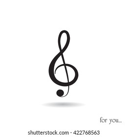 treble clef  vector icon