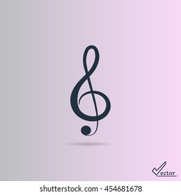 treble clef  vector icon