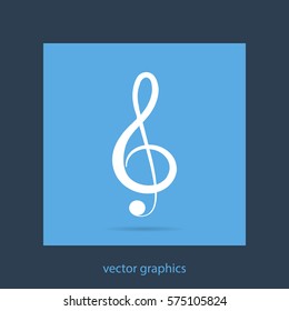 treble clef  vector icon
