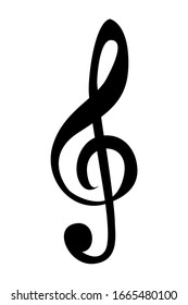 Treble Clef. Vector illustration 10 eps