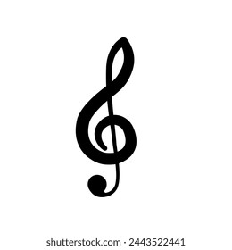 treble clef	 - vector illustration