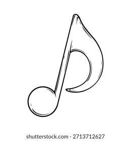 treble clef vector line art drawing illustration