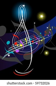 Treble clef-Night music