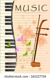Treble fiddle or soprano Sounded string Thai music instrument