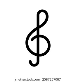 Treble Icon Vector Symbol Design Illustration
