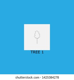 tree 1 icon sign signifier vector