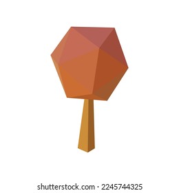 Tree. 3D tree low poly isometric vector illustration. The set of objects isolated against the white background