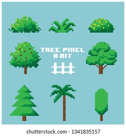 tree 8 bit illustration