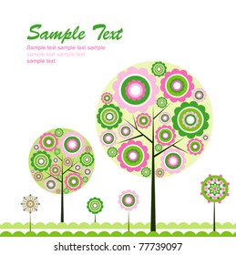 Fondo abstracto de árbol, ilustración vectorial