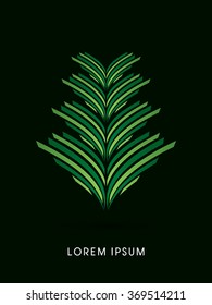 Tree Abstract construction, natural concept design graphic vector