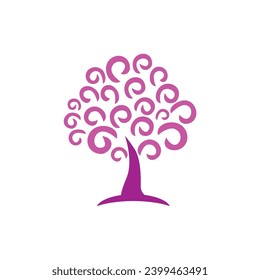 tree abstract elegant icon vector.