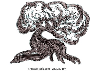 tree. abstract tree isolated on a white background