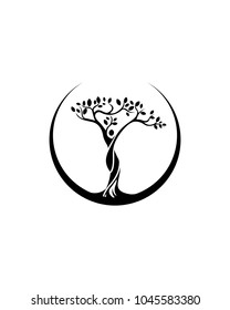 tree abstract logo template