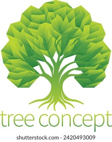 Ein Baumabstraktes Design-Symbol für eine Baum-Pflanze