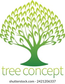 A tree abstract stylised concept plant design icon