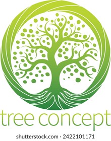 A tree abstract stylised concept plant design icon
