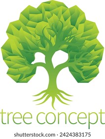 Ein Baumabstraktes Design-Symbol für eine Baum-Pflanze