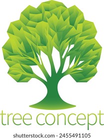 A tree abstract stylised concept plant design icon