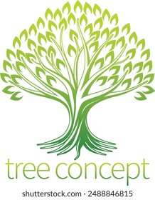 A tree abstract stylised concept plant design icon