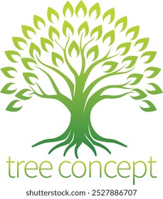 A tree abstract stylised concept plant design icon