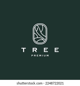 Tree abstract vector icon. Nature vector illustration logo design.