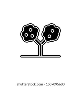 Tree, almond icon. Simple glyph, flat vector of tree icons for ui and ux, website or mobile application