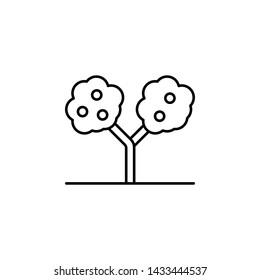 Tree, almond icon. Simple thin line, outline vector of trees icons for ui and ux, website or mobile application