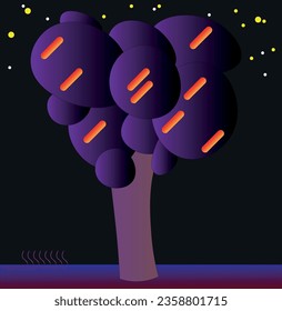 árbol de otro planeta espacio de otra civilización mundial plantas alienígenas