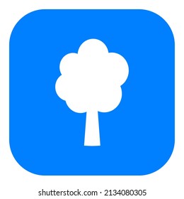 Tree and app icon on white