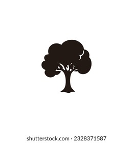 Tree, apple geometric symbol simple logo vector
