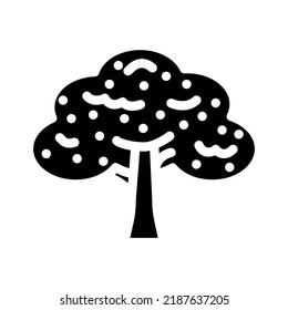 tree apple glyph icon vector. tree apple sign. isolated symbol illustration