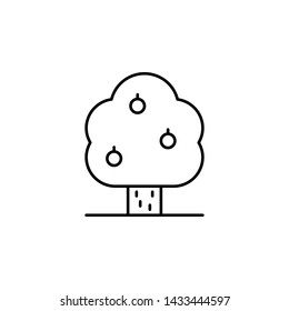 Tree, apple icon. Simple thin line, outline vector of trees icons for ui and ux, website or mobile application
