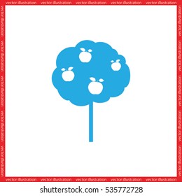 tree apple icon vector illustration 
