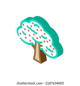 tree apple isometric icon vector. tree apple sign. isolated symbol illustration